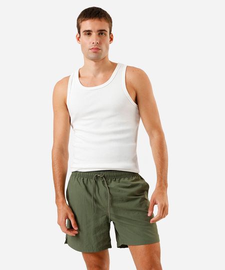 short masculino de poliamida cós elástico verde G short masculino de poliamida cós elástico verde G