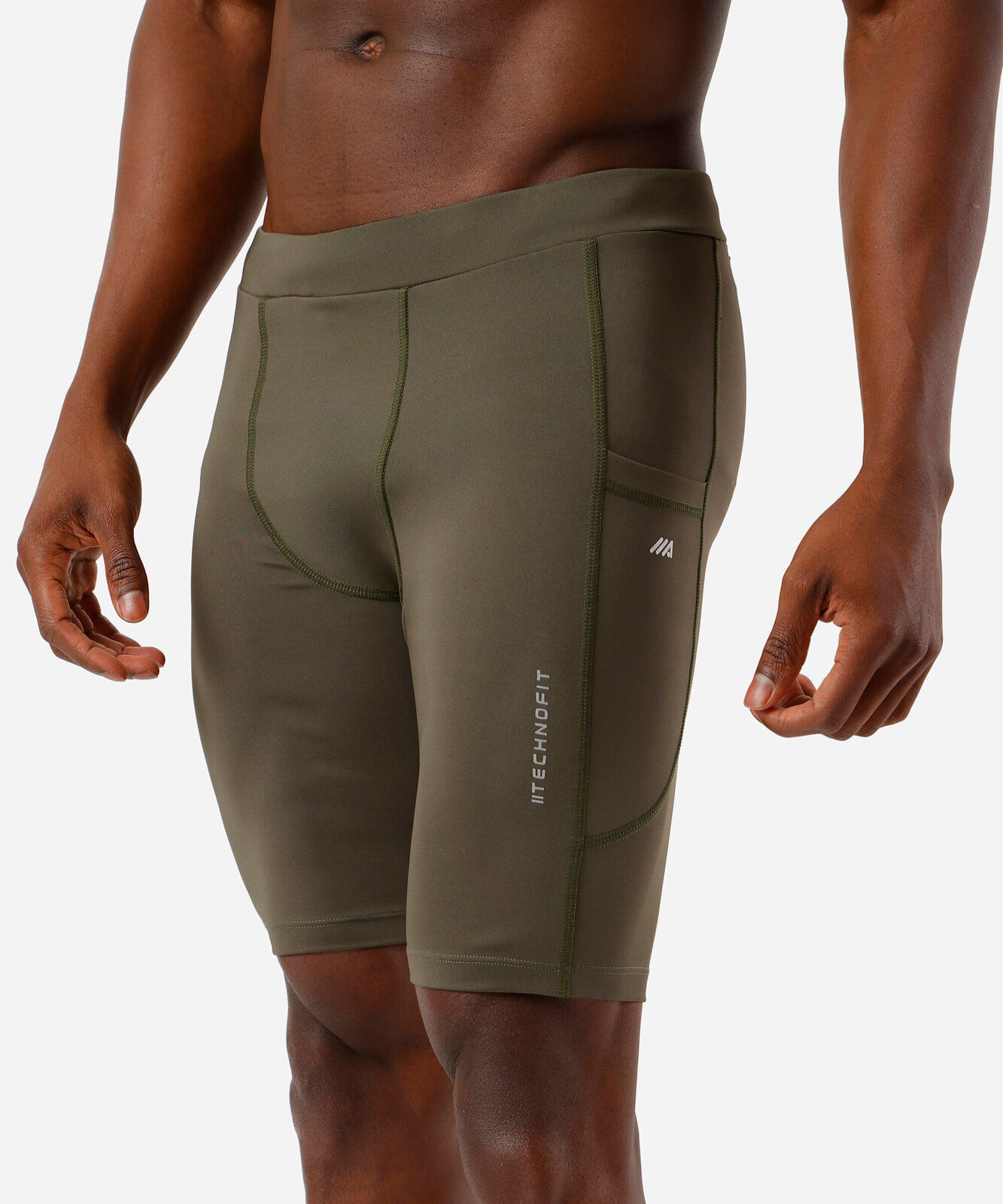 bermuda esportiva masculina de compressão verde