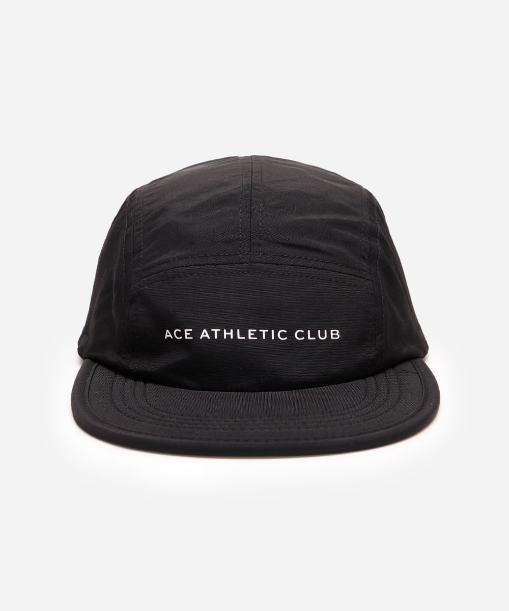 boné aba reta maleável esportivo ace estampado preto