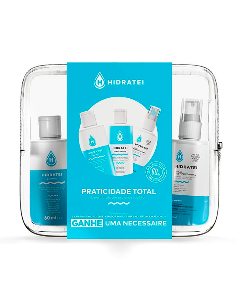 kit hidratei de viagem multifuncional