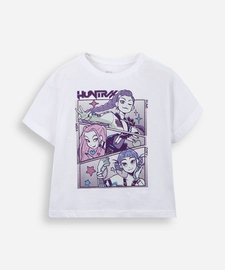 camiseta infantil nina guerreiras k pop huntrix off white 6 camiseta infantil nina guerreiras k pop huntrix off white 6