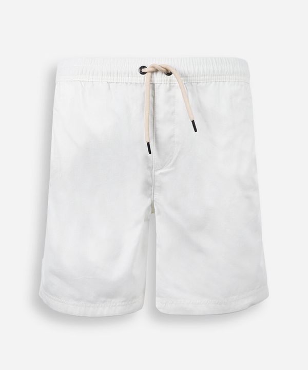 bermuda reta juvenil de sarja cós elástico off white 16