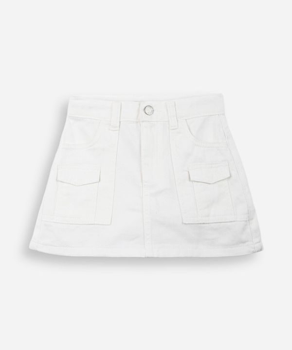 short saia infantil cargo off white 4