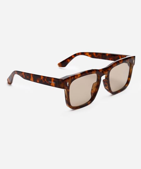 óculos de sol quadrado tartaruga triton marrom UNICO