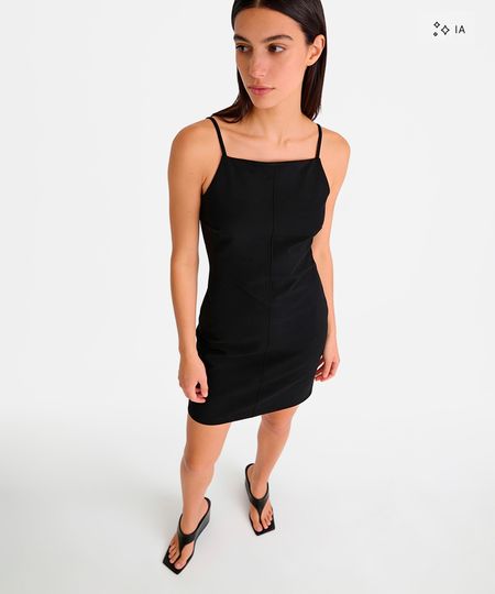 vestido feminino curto alfaiataria preto P