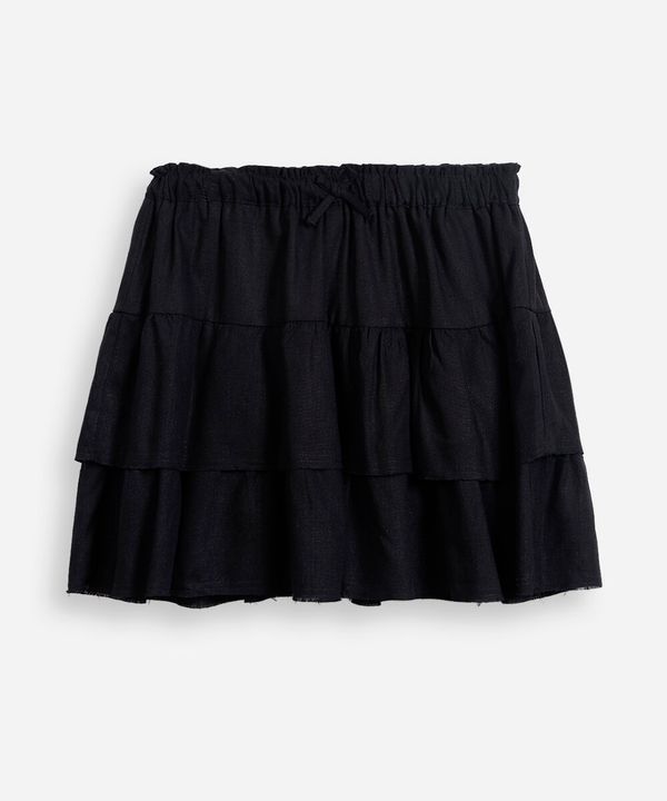 saia juvenil de viscose com marias preta 12