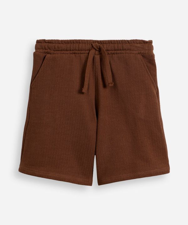 bermuda infantil em tricot marrom 8