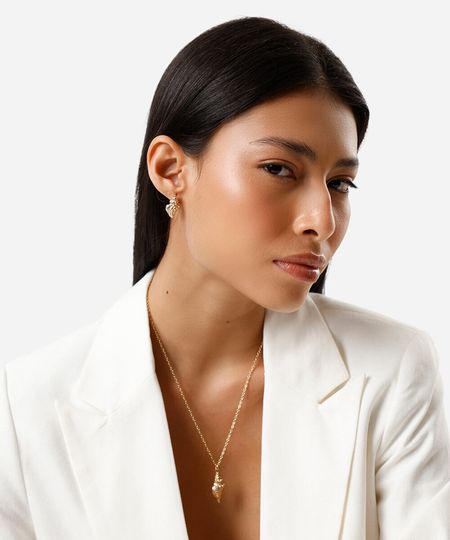 kit de colar e brincos conchas dourado UNICO kit de colar e brincos conchas dourado UNICO