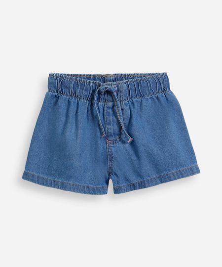 short jeans infantil de algodão azul 4 short jeans infantil de algodão azul 4