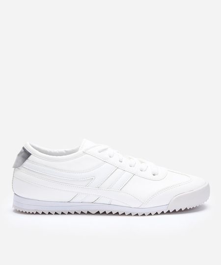 tênis casual com recortes ace branco 38