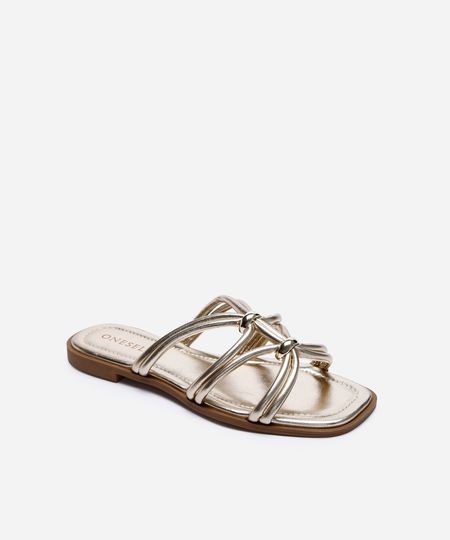 rasteirinha tiras finas oneself dourada 35