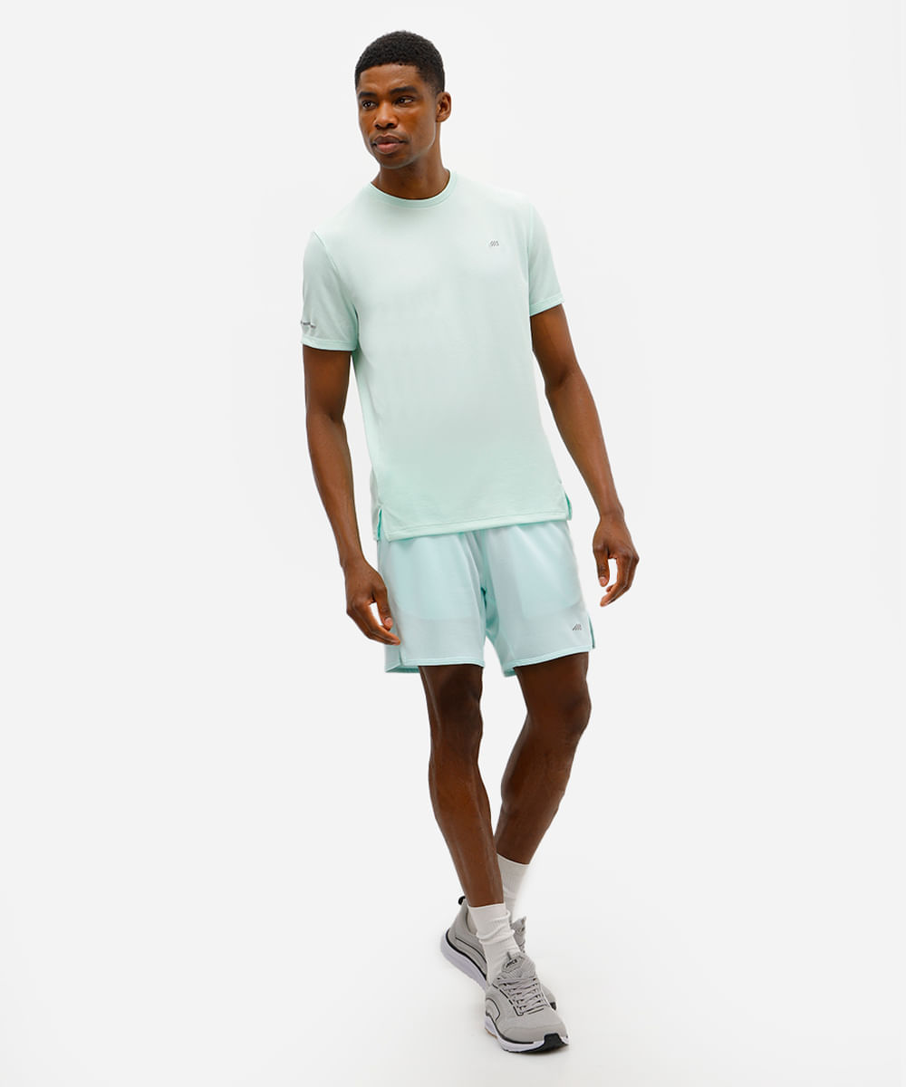 camiseta masculina esportiva verde