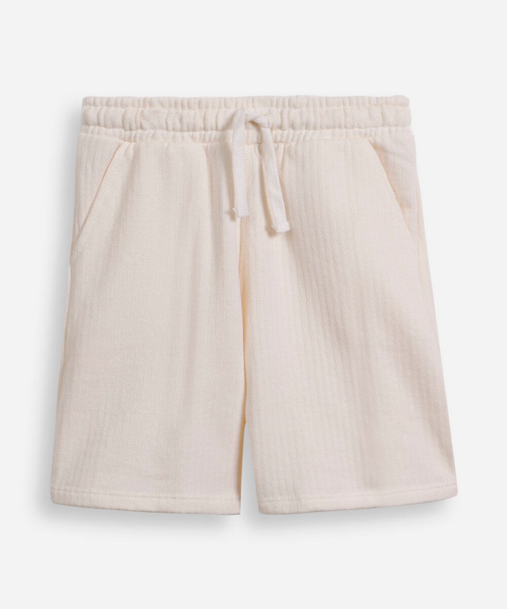 bermuda infantil em tricot off white