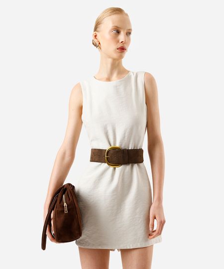 macaquinho short saia feminino de alfaiataria bege PP macaquinho short saia feminino de alfaiataria bege PP