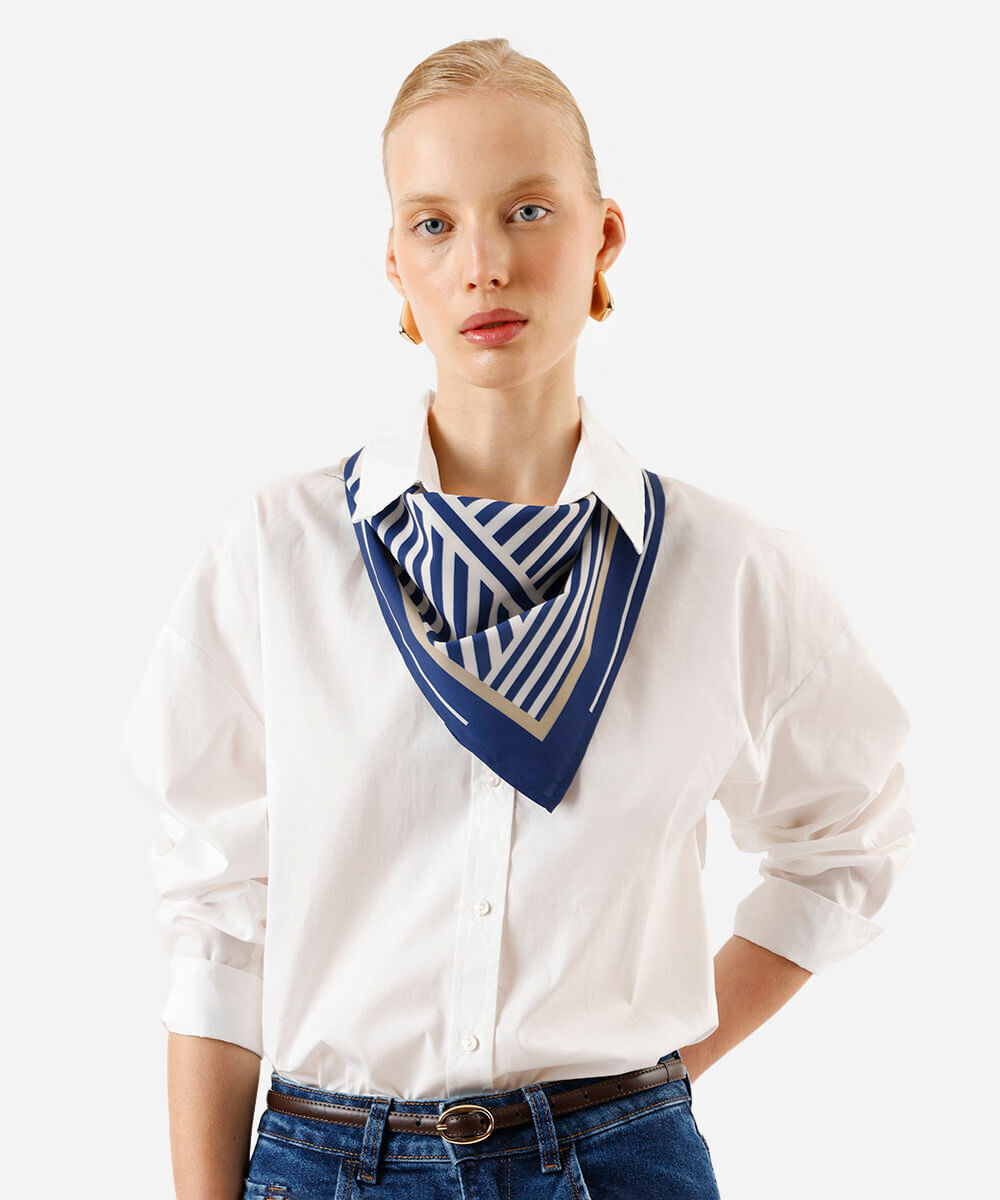 camisa oversized feminina de algodão off white