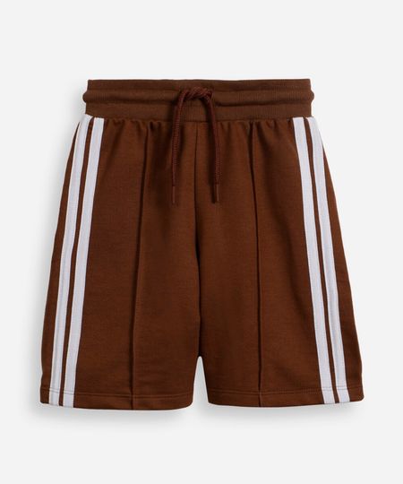 bermuda infantil de moletom com listras marrom 8 bermuda infantil de moletom com listras marrom 8