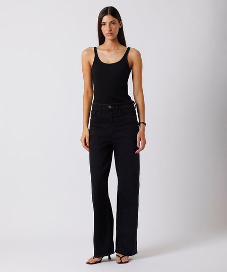 calça reta new york feminina jeans mindset preta 46 calça reta new york feminina jeans mindset preta 46