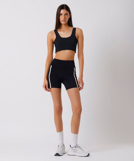 bermuda biker feminina com bolso mindset sport preta PP bermuda biker feminina com bolso mindset sport preta PP