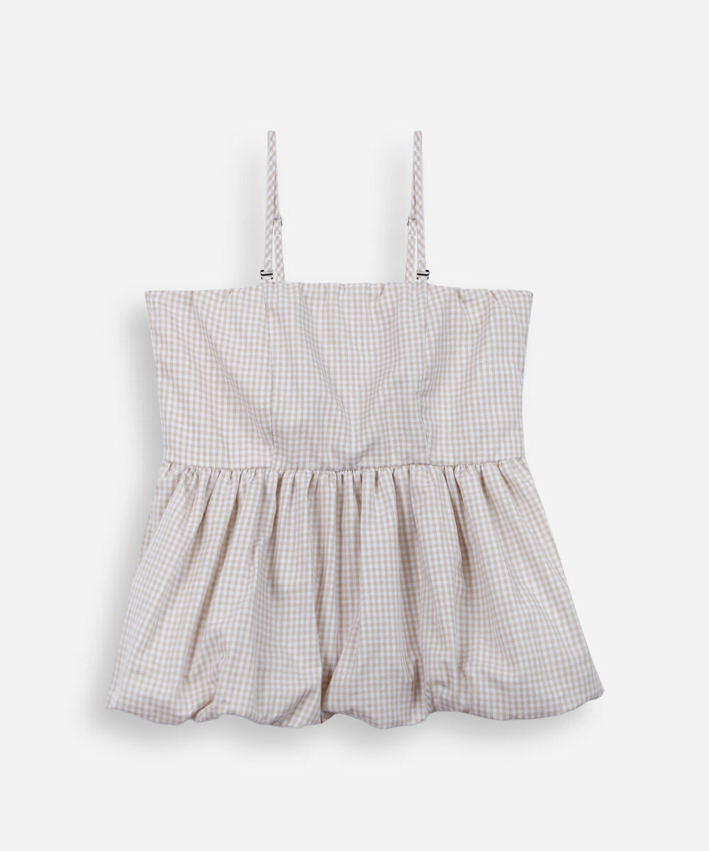 blusa juvenil balonê bege