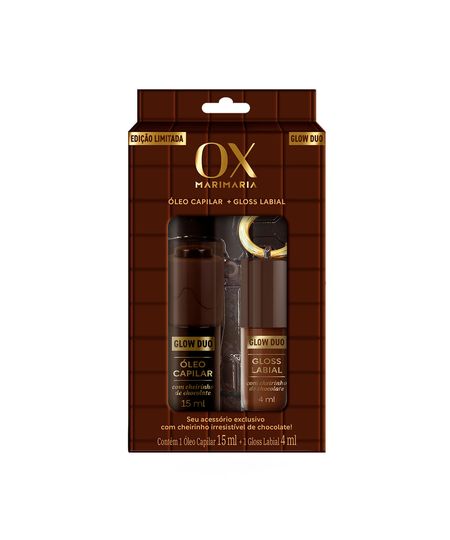 kit ox science mari maria especial óleo 15ml e gloss chocolate 4ml UNICO