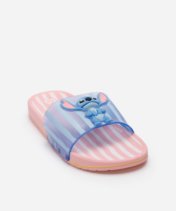 chinelo slide ipanema stitch listrado rosa 26-27