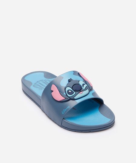 chinelo slide infantil azul 26-27
