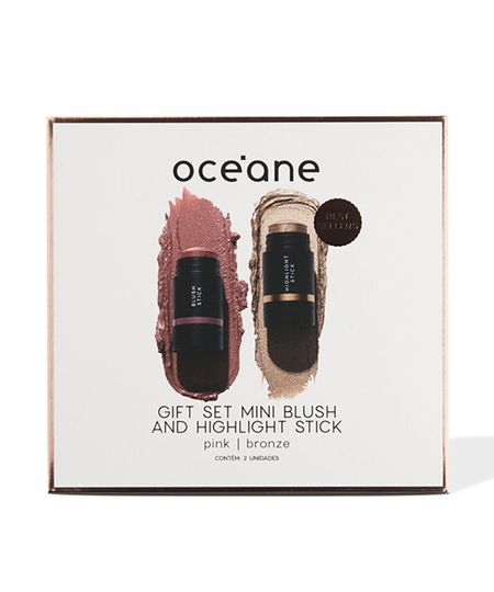 kit océane gift set mini blush e iluminador highlight stick UNICO kit océane gift set mini blush e iluminador highlight stick UNICO