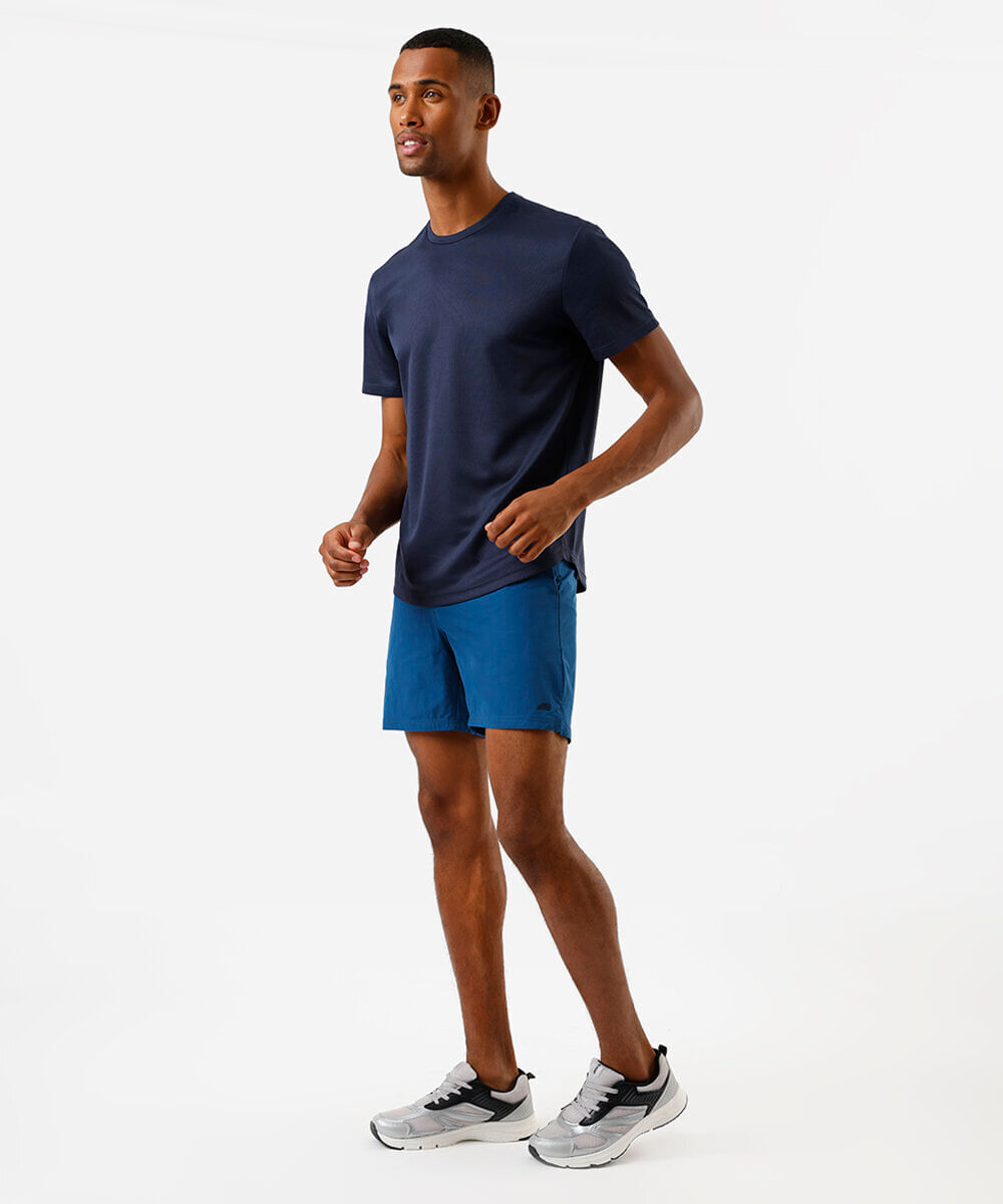 bermuda esportiva cós elástico ace azul
