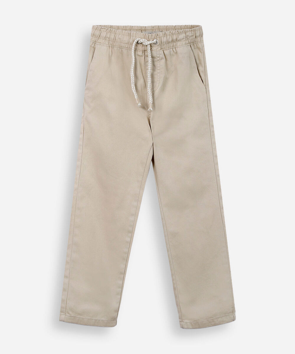 calça infantil jogger bege