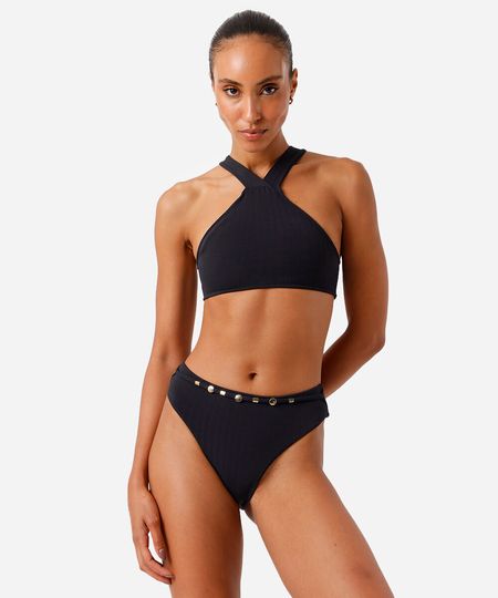 calcinha biquíni conforto miçangas preta P calcinha biquíni conforto miçangas preta P