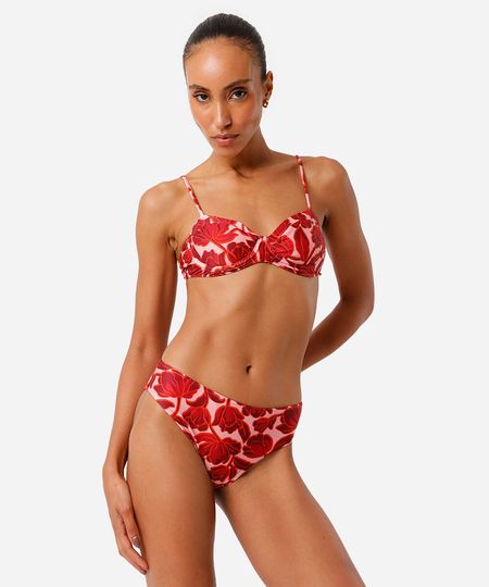 calcinha biquíni hot pants estampa floral rosa GG calcinha biquíni hot pants estampa floral rosa GG