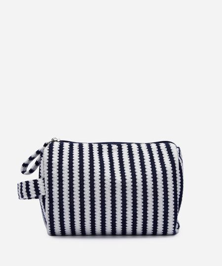 necessaire feminina listrada azul UNICO