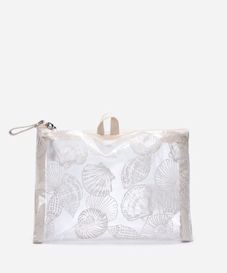 necessaire bolso duplo concha off white UNICO
