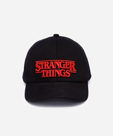 boné infantil aba curva stranger things preto UNICO