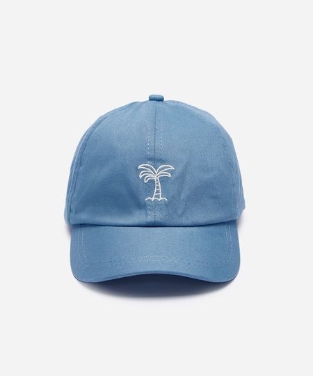 boné aba curva infantil com bordado coqueiro azul UNICO boné aba curva infantil com bordado coqueiro azul UNICO