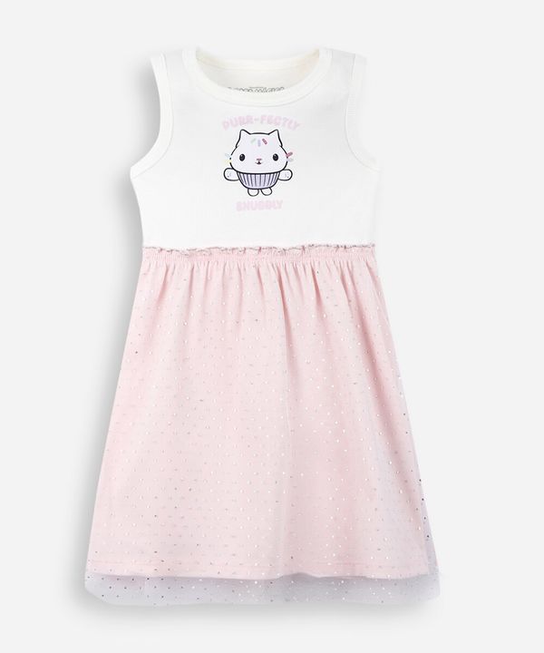 vestido infantil tule gabby off white 4