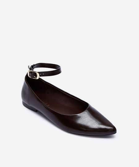 sapatilha feminina com pulseira oneself marrom 35