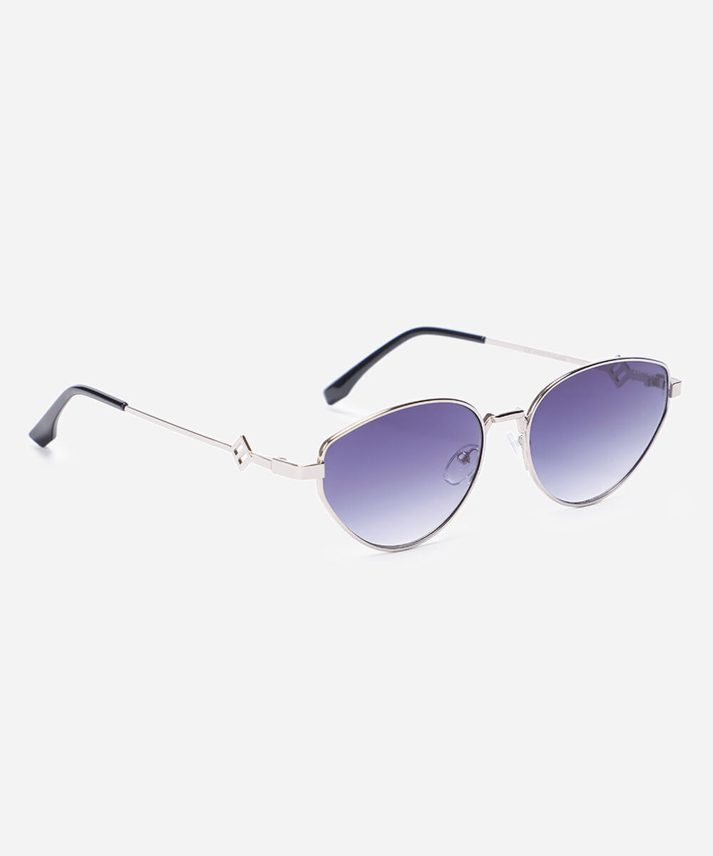 óculos de sol gatinho triton prateado