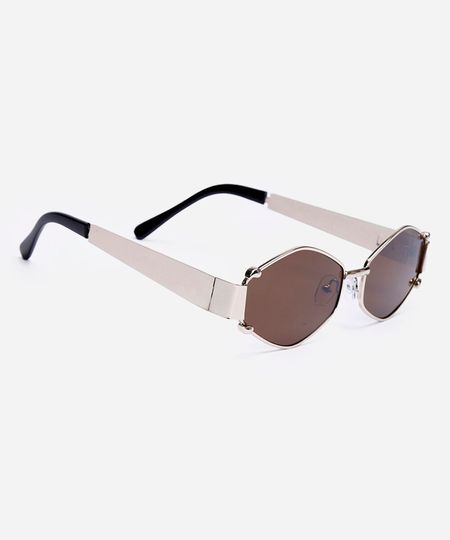 óculos de sol oval triton dourado UNICO óculos de sol oval triton dourado UNICO