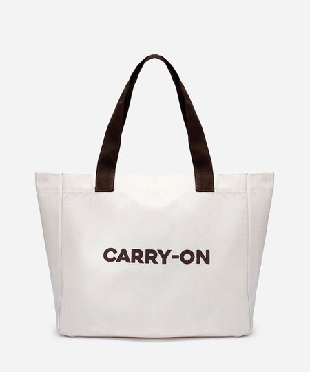 bolsa tote feminino carry on off white UNICO bolsa tote feminino carry on off white UNICO