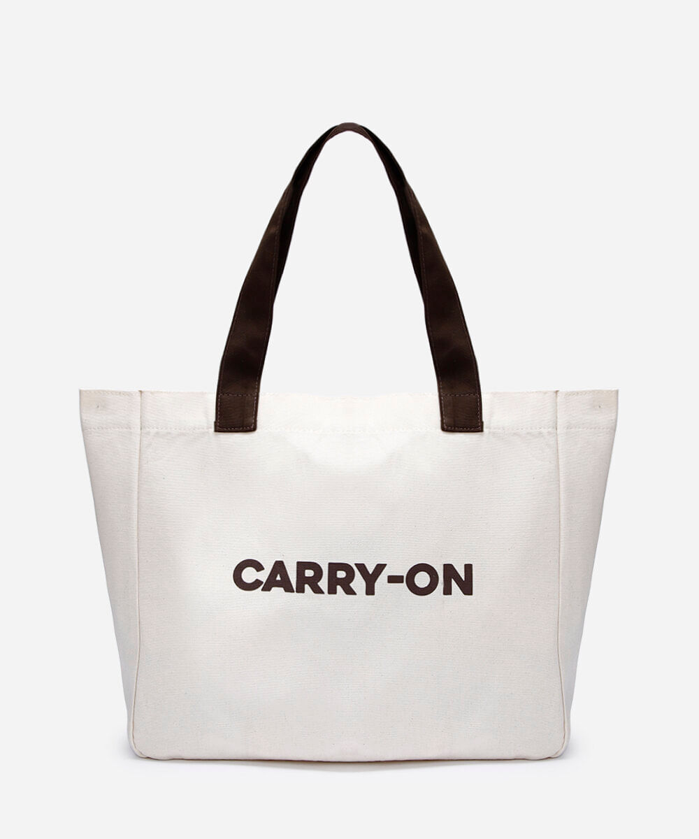 bolsa tote feminino carry on off white