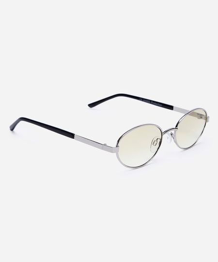 óculos de sol oval prateado UNICO óculos de sol oval prateado UNICO