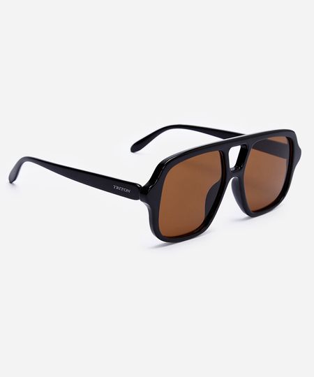 óculos de sol aviador triton unissex preto UNICO óculos de sol aviador triton unissex preto UNICO