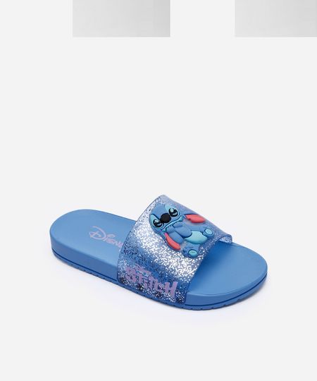 chinelo slide infantil stitch azul 28