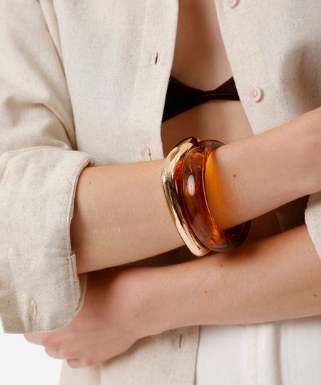 kit de 2 braceletes bangles turtle dourado UNICO kit de 2 braceletes bangles turtle dourado UNICO