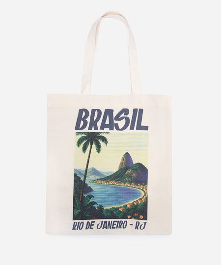 ecobag de algodão rio de janeiro bege UNICO ecobag de algodão rio de janeiro bege UNICO