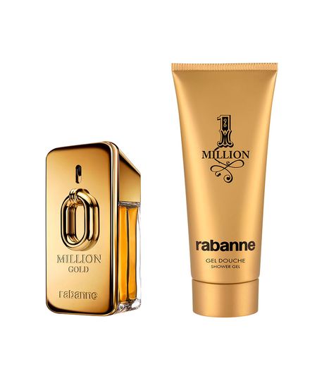 kit perfume masculino rabanne million gold eau de parfum intense 50ml e gel de banho 100ml UNICO kit perfume masculino rabanne million gold eau de parfum intense 50ml e gel de banho 100ml UNICO