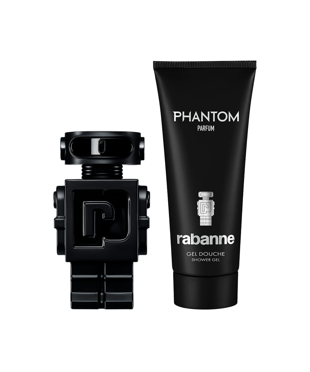 kit perfume masculino rabanne phantom parfum 50ml e gel de banho gel douche 100ml