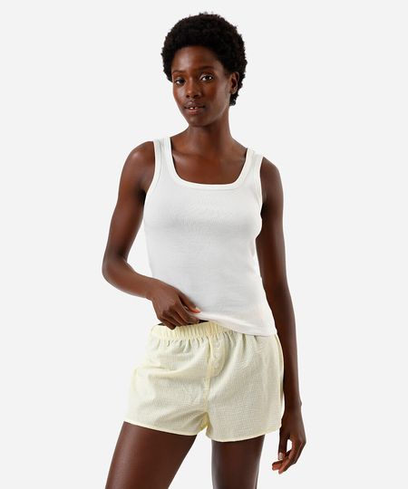 short de pijama boxer listrado amarelo PP short de pijama boxer listrado amarelo PP