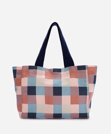 bolsa tote de lona estampada rosa UNICO bolsa tote de lona estampada rosa UNICO